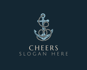 Seafarer - Anchor Rope Letter S logo design