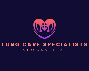 Heart Care Hand logo design