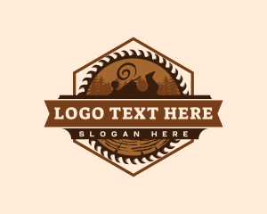 Lumber - Woodwork Saw Crafting logo design
