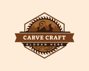 Woodwork Saw Crafting logo design