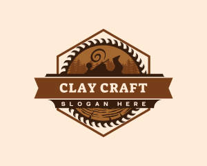 Woodwork Saw Crafting logo design