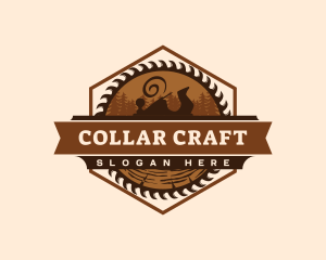 Woodwork Saw Crafting logo design