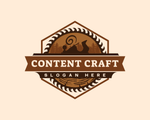 Woodwork Saw Crafting logo design