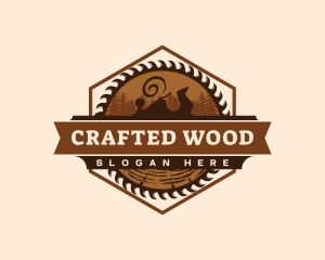 Woodwork Saw Crafting logo design