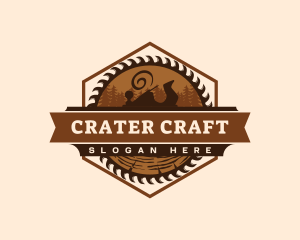 Woodwork Saw Crafting logo design