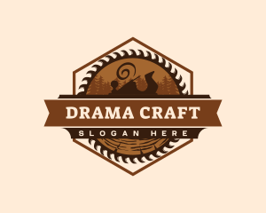 Woodwork Saw Crafting logo design