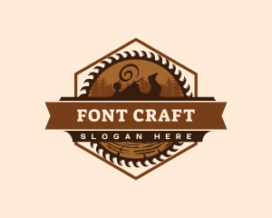 Woodwork Saw Crafting logo design