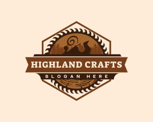 Woodwork Saw Crafting logo design