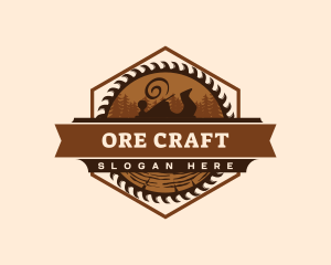 Woodwork Saw Crafting logo design