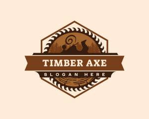 Woodwork Saw Crafting logo design