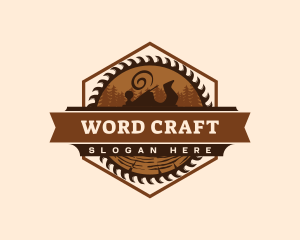 Woodwork Saw Crafting logo design