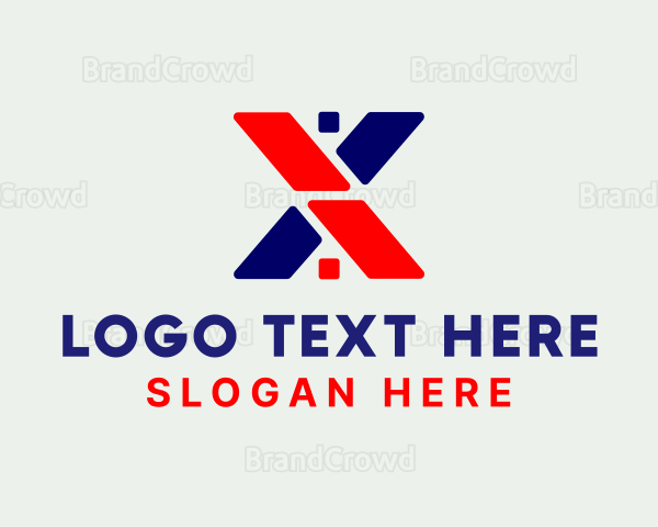 House Roof Letter X Logo