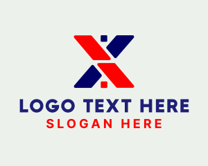 Housing - House Roof Letter X logo design