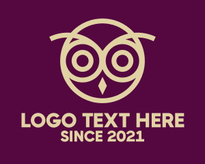 Owl - Golden Owl Bird logo design