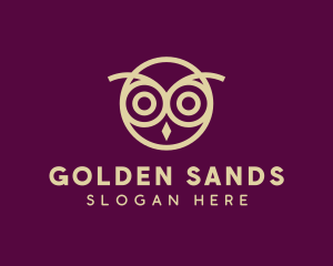 Golden Owl Bird logo design