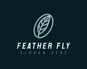 Blogger Feather Author logo design