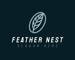 Blogger Feather Author logo design