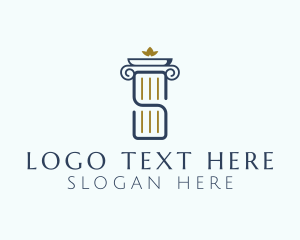 Hospitality - Column Pillar Torch logo design