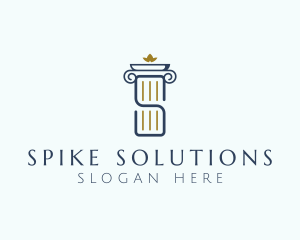 Pillar Column Letter S logo design