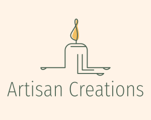 Handcraft - Candle Lighting Decor logo design