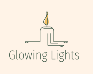 Candle Lighting Decor logo design