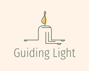 Candle Lighting Decor logo design