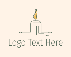 Wax - Candle Lighting Decor logo design