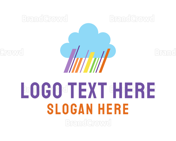 Colorful Rainbow Cloud Logo