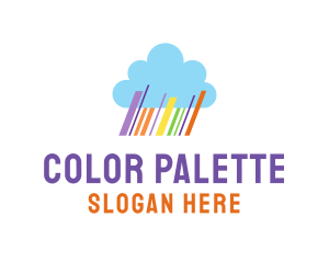 Colorful Rainbow Cloud logo design