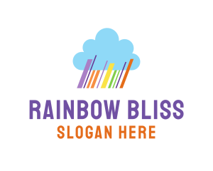 Colorful Rainbow Cloud logo design