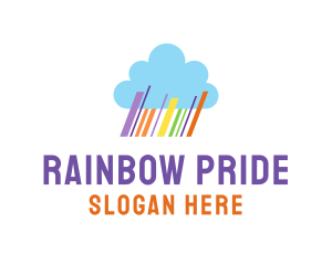 Colorful Rainbow Cloud logo design