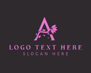 Fashion Design - Flower Garden Letter A logo design