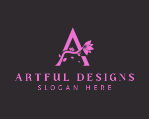 Flower Garden Letter A  logo design