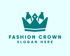 Green Milk King Crown  logo design