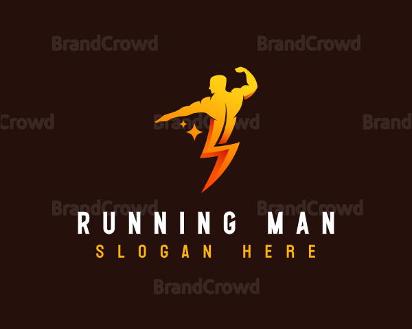 Lightning Strong Man Logo