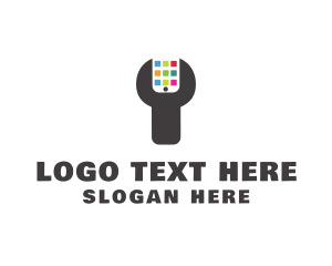 Phone - Phone Technician Wrench logo design