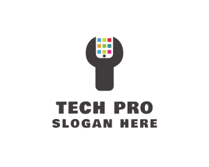 Technician - Phone Technician Wrench logo design