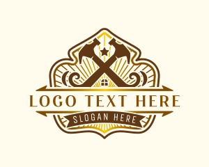Laborer - Hammer Carpenter Renovation logo design