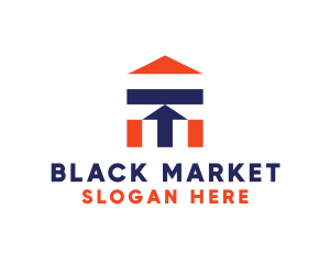 House Market Arrow logo design