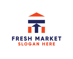 House Market Arrow logo design