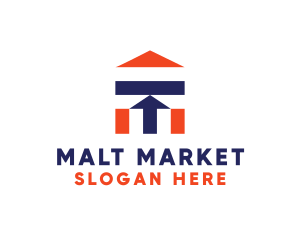 House Market Arrow logo design