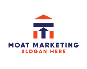 House Market Arrow logo design