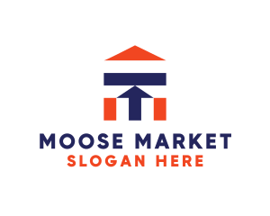 House Market Arrow logo design