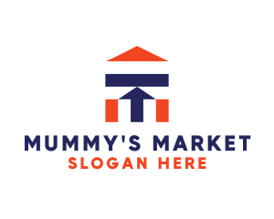 House Market Arrow logo design