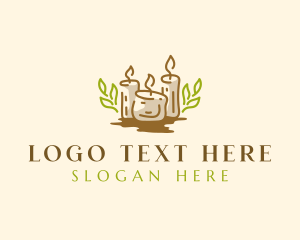 Home Decor - Candle Light Massage logo design