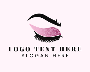 Makeup - Glam Eye Makeup logo design