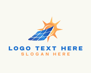 Power - Solar Panel Energy logo design