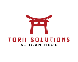 Torii - Japanese Oriental Arrow logo design