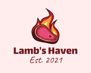 Lamb - Flaming Steak Restaurant logo design