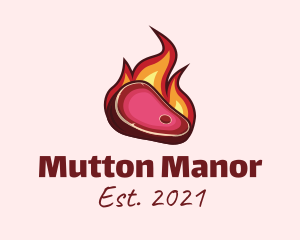 Mutton - Flaming Steak Restaurant logo design